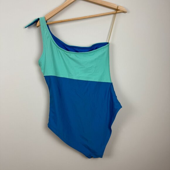 Old Navy Women's Color Block One Shoulder One Piece Swimsuit, Size M - Picture 4 of 7